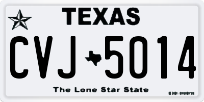 TX license plate CVJ5014