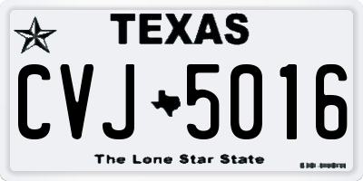 TX license plate CVJ5016