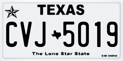 TX license plate CVJ5019