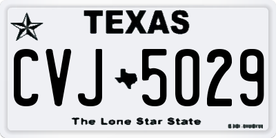 TX license plate CVJ5029