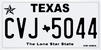 TX license plate CVJ5044