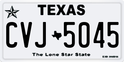 TX license plate CVJ5045