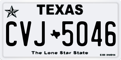 TX license plate CVJ5046