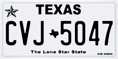 TX license plate CVJ5047
