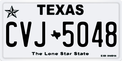 TX license plate CVJ5048