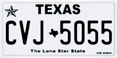 TX license plate CVJ5055