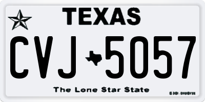 TX license plate CVJ5057