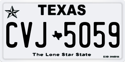 TX license plate CVJ5059