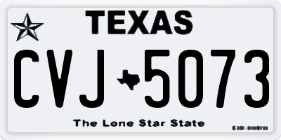 TX license plate CVJ5073