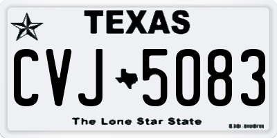 TX license plate CVJ5083
