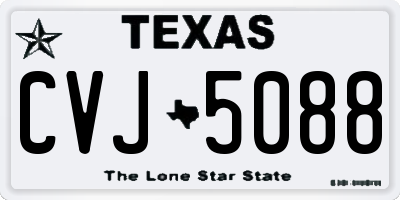 TX license plate CVJ5088