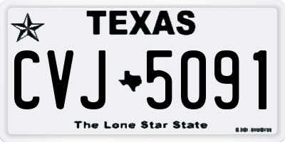 TX license plate CVJ5091