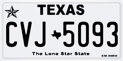 TX license plate CVJ5093