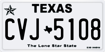 TX license plate CVJ5108