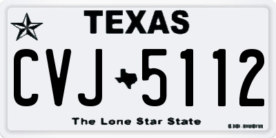 TX license plate CVJ5112