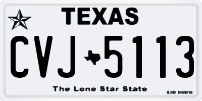 TX license plate CVJ5113