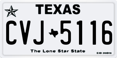TX license plate CVJ5116