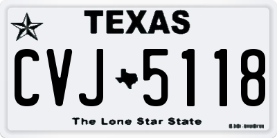 TX license plate CVJ5118