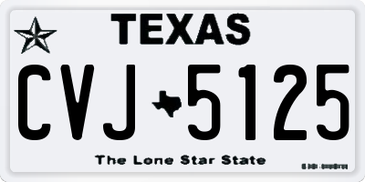 TX license plate CVJ5125