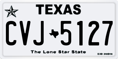 TX license plate CVJ5127