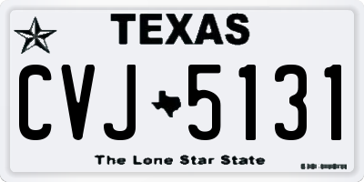 TX license plate CVJ5131