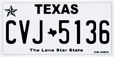 TX license plate CVJ5136