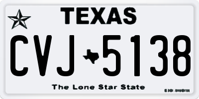 TX license plate CVJ5138