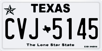 TX license plate CVJ5145