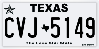 TX license plate CVJ5149
