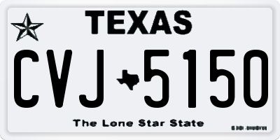 TX license plate CVJ5150