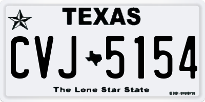 TX license plate CVJ5154