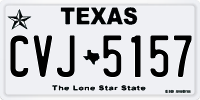 TX license plate CVJ5157