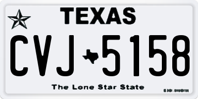 TX license plate CVJ5158