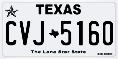 TX license plate CVJ5160