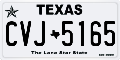 TX license plate CVJ5165