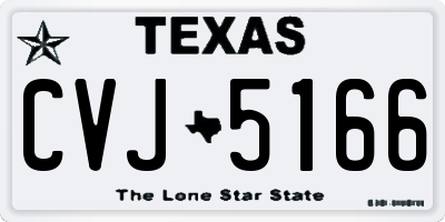 TX license plate CVJ5166