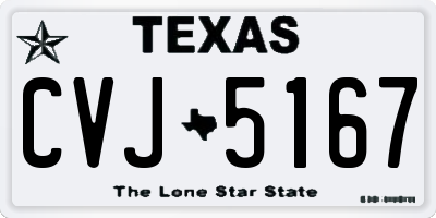 TX license plate CVJ5167