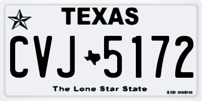 TX license plate CVJ5172