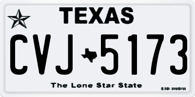 TX license plate CVJ5173