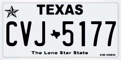 TX license plate CVJ5177