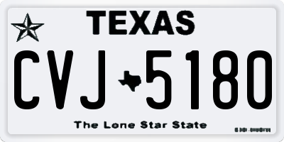 TX license plate CVJ5180