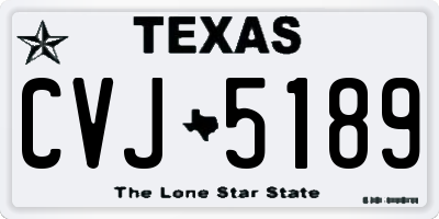 TX license plate CVJ5189