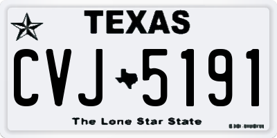 TX license plate CVJ5191