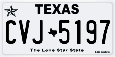 TX license plate CVJ5197