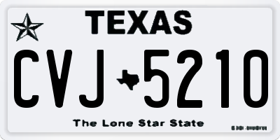 TX license plate CVJ5210
