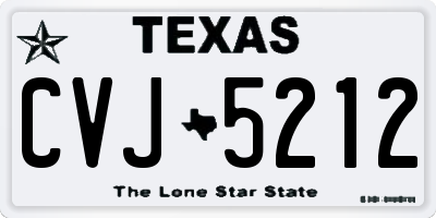 TX license plate CVJ5212