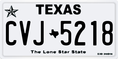 TX license plate CVJ5218