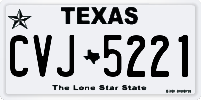 TX license plate CVJ5221