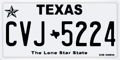 TX license plate CVJ5224