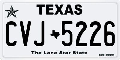TX license plate CVJ5226